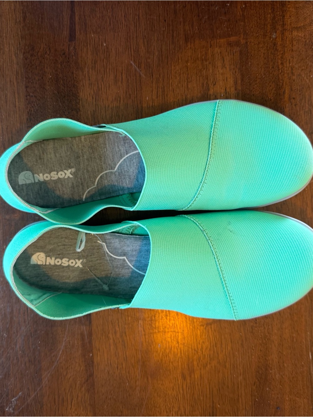 NoSox Women's Slip-On Moccasins in Aqua Teal